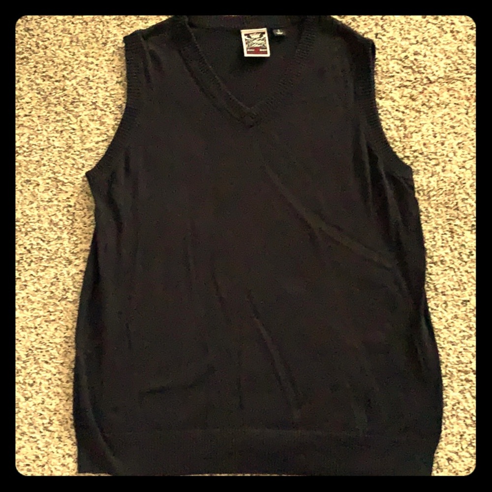 Men’s large sweater vest thin black